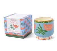 Paddywax Dopo - Vela aromática de cerámica pintada a mano, 226 g, flor de cactus