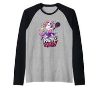 Padel De Unicornio, La Reina del Pádel, Pista Arcoíris, Camiseta Manga Raglan