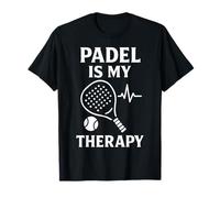 Pádel Es Mi Terapia Pista de Pádel Deporte Divertido Camiseta