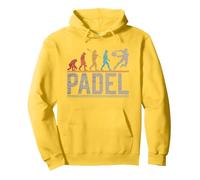 Padel Evolución del Hombre para Jugador de pádel Sudadera con Capucha, Unisex para Adultos, Limón, L