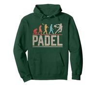 Padel Evolución del Hombre para Jugador de pádel Sudadera con Capucha, Unisex para Adultos, Verde Bosque, XL