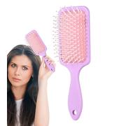 Pádel Hair Brush, Scalp Massage Comb, Blow Dry Styling Flexible Bristle Hair Brush, Smooth Frizz Control for Wet Dry Thick Curly Long Short Women Men Salon Use 2,95 x 1,18 x 8,46 pulgadas