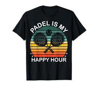 Pádel Is My Happy Hour Divertida Raqueta Pelota Diseño Deportivo Camiseta