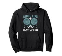 Padel Life Juega a menudo Jugadores del Juego de Deportes de Pádel Atleta Sudadera con Capucha