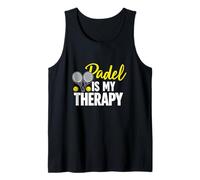 Pádel Padel Is My Therapy Divertido Deportes Feliz Cita Camiseta sin Mangas