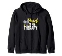 Pádel Padel Is My Therapy Divertido Deportes Feliz Cita Sudadera con Capucha