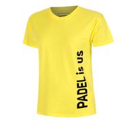 Padel - Point Is Us Camiseta De Manga Corta Mujeres Amarillo, Negro