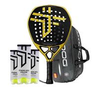 Padel Pro Shop - Pack Pala de Padel Oxdog Ultimate Smash 2025 + Paletero FEP Hyper Pro Therm + 3 Botes Pelotas Boost+ - Juego Avanzado y Velocidad Increíble