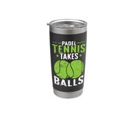 Padel Tennis toma Pelotas Vaso térmico de acero inoxidable de doble pared