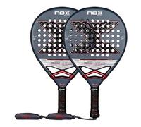 PadelPROShop - Pack Dúo Pala NOX AT10 Genius 12K Agustín Tapia, Carbono 12K, Núcleo MLD Black Eva, Tecnología EOS Flap