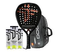 PadelPROShop - Pack Pala de Padel Oxdog Ultimate Tour 2025 + Paletero FEP Hyper Pro + 3 Botes Pelotas Boost+