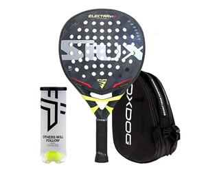 PadelPROShop - Pack Pala Siux Electra ST2 Stupa Pro + Paletero + Pelotas Oxdog Boost+ - Ideal para Efectos y Potencia, Resistente y Duradero - Pádel Profesional