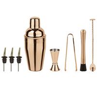 Paderno 41480-C8 - Juego de Cobbler de cóctel, Acero Inoxidable, Color Cobre Brillante, 8 Piezas