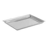 PADERNO 42532-29 Bandeja de Servicio Rectangular Antiadherente, Utensilio de Cocina Profesional para Servir y Hornear, Acero Inoxidable, INOX