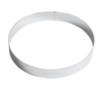 PADERNO Aro para tartas, Mousse y Pudding - Utensilios de Cocina Profesionales para Hornear y Cocinar - Acero inoxidable, 24 cm