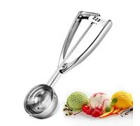Paderno Cuchara de Crema de Hielo Porcionador de Helado, Metal, Plateado, 30 cm