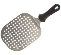 PADERNO Espátula Perforada con Mango, Espátula para Hacer Pizza, Pan, Pasteles y Tartas, Acero Inoxidable, 22 x 18 cm