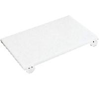 Paderno Tabla de Corte Profesional en Polietileno, Higiénica y Antihumedad, Práctica, Manejable y Resistente. con Topes, Color Blanco, 40 x 30 cm