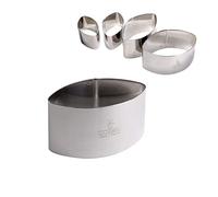 Paderno World Cuisine Calisson molde de acero inoxidable 1 3/4in metalizado