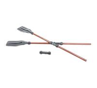 Padeta de arranque extraíble hecha de aluminio - 128/155 cm Kayak Double Paddle | Padeta de un lado y de doble cabeza para botes de goma bota de pesca de goma | Timón telescópico con hoja PP ligeramen