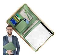 Padfolio Business Leather Padfolio for Men, A4 Writing Pad with Binder, Resume Legal Padfolio Folder, Leather Organizer with Notepad, Professional for Men & Women, Elegant Padfolio for Business