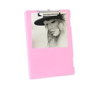 Padfolio de doble clip rayado - placa de clamp de doble clamp, organizador de archivos resistente | Diseño de carpeta de soporte de escritura segura, cubierta de clip dura para los documentos de apren