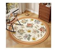 PADGCNOR Alfombra Vintage Floral Alfombra Redondo para Sala de Estar