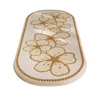 PADGCNOR Alfombra Vintage Floral Alfombra Rosa Estilo Crema Irregular