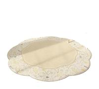 PADGCNOR Alfombra Vintage Floral Felpudo Crema Estilo