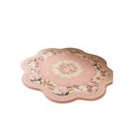 PADGCNOR Alfombra Vintage Floral Felpudo Rosa para Sala de Estar