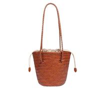 PADGCNOR capazo playa mujer Bolso de mano tejido a | Cesta grande for verduras de piel auténtica con bolsillo interior tejido