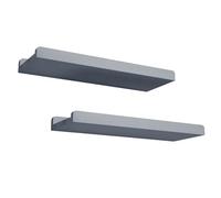 PADGCNOR Estante Flotante Conjunto de 2 estantes rústicos | Repisa de madera moderna for salón y cocina.(Grey)