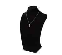 PADGCNOR Expositor Collares Necklace Bust Stand for Selling, Black Velvet Display Holder, Jewelry Organizer Rack(Black 34cm)