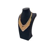 PADGCNOR Expositor Collares Necklace Bust Stand for Selling, Black Velvet Display Holder, Jewelry Organizer Rack(Black 29cm)