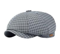 PADGCNOR Gorra de Vendedor de periódicos, Sombrero Octogonal, Boinas Casuales Suaves Vintage, Gorra con Visera Plana, Cuatro Estaciones(Gray)