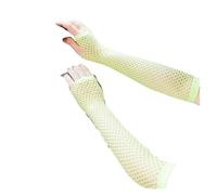 PADGCNOR Guantes de media mano de encaje Guantes de encaje sexys, largos, invierno, hasta el codo, medio dedo, con cinta, sin dedos, rejilla, for ceremonias y fiestas(Color 13)