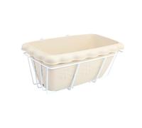 PADGCNOR Jardineras para Ventanas Maceta Colgante for barandilla de jardín, terraza, Ventana, Jardinera, huerto, Adorno for Cerca, Porche, alféizar(Beige and White)