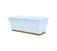 PADGCNOR Jardineras para Ventanas Maceta Rectangular for Ventana con Orificios de Drenaje for el alféizar(White)