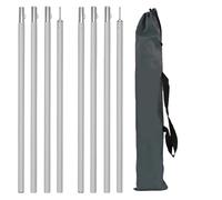 PADGCNOR Poles para Tiendas de campaña Postes de Lona Ajustables 2 m y 1,9, aleación Aluminio, for toldos, Ligeros, for Acampar al Aire Libre(Slivery 1.9m)