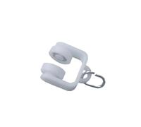 PADGCNOR Riel para Cortina Rueda de Pista, Accesorios for Barra Cortina, polea, Gancho, Anillo, guía, Rodillo Bola for Caminar, silencioso(White 100pcs)