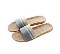 PADGCNOR Zapatillas de paja para mujer Pantuflas De Lino Tejidas Con Paja, For Mujer, Cómodas, Suela Ligera, For Las Cuatro Estaciones, For Interiores, Suave, Antideslizantes, For Parejas(Grey,40-41)
