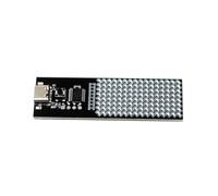 Padivine Lámpara de vela cibernética con 8 x 16 LED Matrix, Conector USB-C, efecto de llama animada