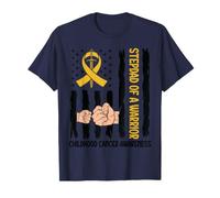 Padrastro De Un Guerrero Infantil Concientización sobre El Cáncer Americano Camiseta
