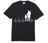 Padre 2 Hijos Latido del Corazón Orgulloso Papá Comfort Colors Adult Heavyweight T-Shirt