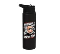 Padre Calvo Divertido Hair Would Only Slow Me Down Racing Stainless Steel Insulated Water Bottle