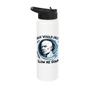 Padre Calvo Divertido Hair Would Only Slow Me Down Stainless Steel Insulated Water Bottle