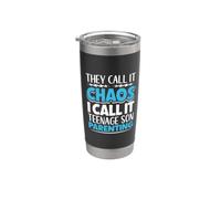 Padre coordinador del caos - Hijo adolescente Vaso térmico de acero inoxidable de doble pared