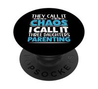Padre coordinador del caos - tres hijas PopSockets PopGrip Adhesivo