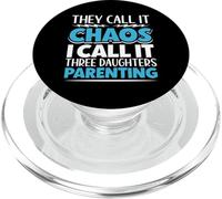 Padre coordinador del caos - tres hijas PopSockets PopGrip para MagSafe