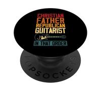 Padre Cristiano Guitarrista Republicano En Esa Orden PopSockets PopGrip Adhesivo